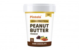 Pintola High Protein Peanut Butter Crunchy Dark Chocolate  Jar  510 grams